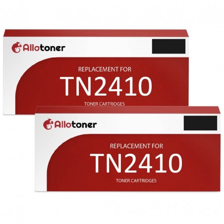 Pack de 2 toners Brother TN2410 compatible