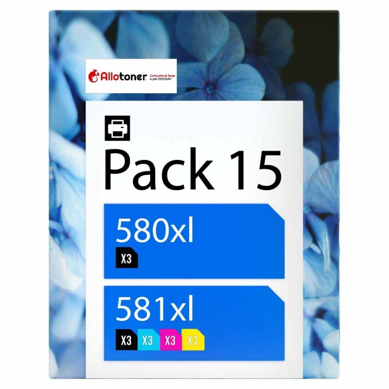 Pack Cartouches compatibles Canon PGI580 CLI581